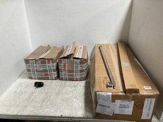 3 X BOXES OF ASSORTED ITEMS TO INCLUDE BOX OF STAINLESS STEEL BAR CONNECTOR KITS: LOCATION - B20