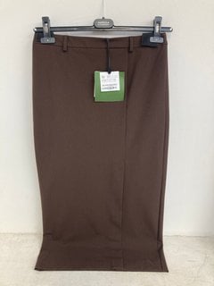 MARELLA WOMENS MADISON MIDI SKIRT IN BROWN SIZE: 8 RRP - £194: LOCATION - WHITE BOOTH