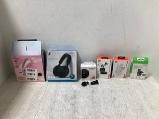 QTY OF ASSORTED HEADPHONE ITEMS TO INCLUDE JBL LIVE PRO 2 BLUETOOTH WIRELESS EARBUDS: LOCATION - B14