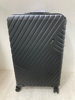 ROCK SANTIAGO MEDIUM SIZED HARDSHELL TRAVEL SUITCASE IN DARK GREY: LOCATION - B14