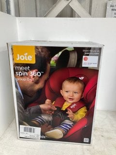 JOIE SPIN 360 GROUP 0+/1 CHILDRENS CAR SEAT RRP - £200: LOCATION - WHITE BOOTH