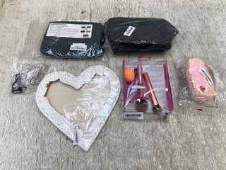 QTY OF ASSORTED ITEMS TO INCLUDE HEART SHAPED PAINTING CANVAS: LOCATION - C1