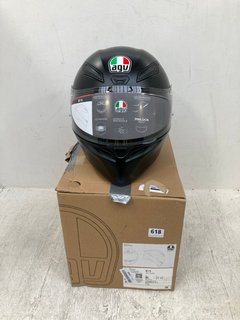 AGV K1S PROTECTIVE MOTORCYCLE HELMET IN MATTE BLACK SIZE: XL RRP - £200: LOCATION - C4