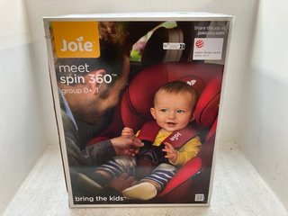 JOIE SPIN 360 GROUP 0+/1 CHILDRENS CAR SEAT RRP - £200: LOCATION - A1