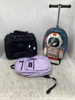 3 X ASSORTED LUGGAGE ITEMS TO INCLUDE SAMSONITE CANVAS LAPTOP LUGGAGE BAG IN BLACK: LOCATION - C8