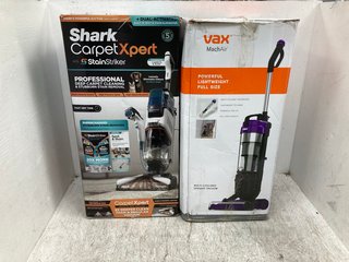 SHARK CARPET XPERT STAIN STRIKER CARPET CLEANER TO INCLUDE VAX MACH AIR MULTI - CYCLONIC UPRIGHT VACUUM CLEANER COMBINED RRP - £388: LOCATION - C9