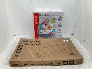 SAFETY 1ST PORTABLE BED RAIL TO INCLUDE INFANTINO MUSIC AND LIGHTS 3 IN 1 DISCOVERY SEAT AND BOOSTER: LOCATION - C10