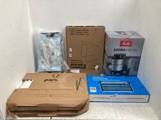 QTY OF ASSORTED ITEMS TO INCLUDE MELITTA AROMA FRESH FILTER COFFEE MACHINE RRP - £109: LOCATION - C11