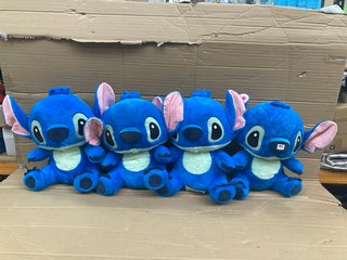 4 X STITCH LARGE PLUSHIES IN BLUE: LOCATION - C14