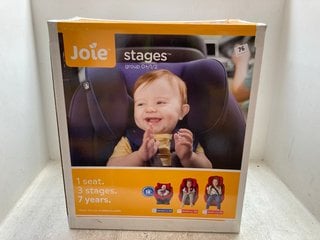 JOIE STAGES GROUP 0+/1/2 CHILDRENS CAR SEAT IN COAL RRP - £100: LOCATION - A2