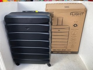 FLIGHT KNIGHT SET OF 3 HARDSHELL LUGGAGE SUITCASE SET IN BLACK MONO: LOCATION - D16