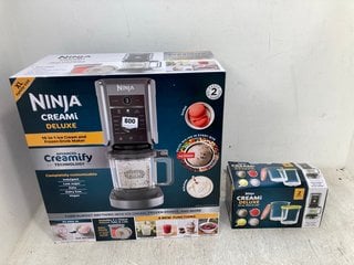 NINJA CREAMI DELUXE 10 IN 1 ICE CREAM AND FROZEN DRINK MAKER TO INCLUDE NINJA CREAMI 24OZ PINTS AND LIDS RRP - £274: LOCATION - D16