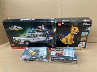 4 X ASSORTED LEGO BUILD KITS TO INCLUDE GHOSTBUSTERS ECT 0-1 CAR KIT MODEL: 10252 RRP - £107: LOCATION - D14