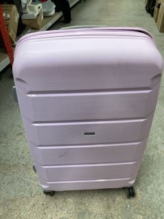 ROCK LARGE HARDSHELL TRAVEL SUITCASE IN LILAC: LOCATION - D14