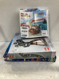 3 X ASSORTED LEGO BUILD KITS TO INCLUDE DUPLO LIGHTNING MCQUEEN & MATER CAR WASH FUN KIT MODEL: 10996: LOCATION - D14