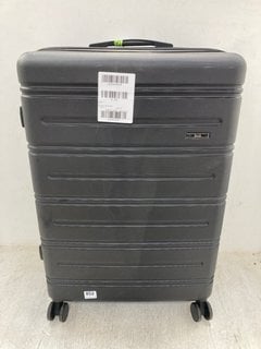 ROCK LARGE HARDSHELL TRAVEL SUITCASE IN BLACK: LOCATION - D13