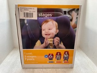 JOIE STAGES GROUP 0+/1/2 CHILDRENS CAR SEAT IN COAL RRP - £100: LOCATION - A3