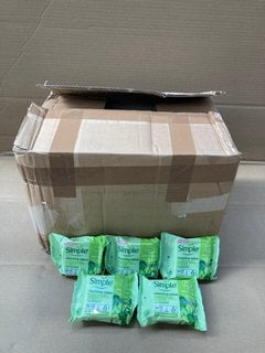 BOX OF SIMPLE CLEANSING WIPE PACKS: LOCATION - D8