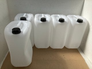 5 X LARGE JERRY CANS IN WHITE: LOCATION - D6