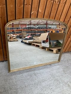 NKUKU ALMORA LARGE ARCH WALL MIRROR IN ANTIQUE BRASS FRAME - RRP £550: LOCATION - B3