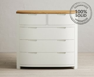 BRADWELL/BRAHMS SIGNAL WHITE 2 OVER 3 CHEST OF DRAWERS - RRP £499: LOCATION - C6