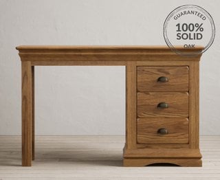 BURFORD RUSTIC SOLID OAK DRESSING TABLE - RRP £429: LOCATION - C6