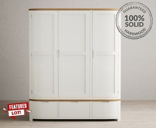 BRADWELL/BRAHMS SIGNAL WHITE TRIPLE WARDROBE - RRP £1199: LOCATION - C6