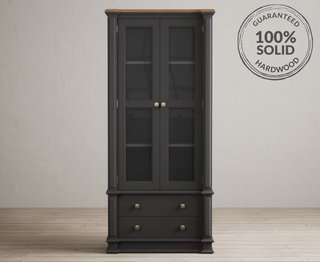 LAWSON/BEWLEY CHARCOAL GLAZED DISPLAY CABINET - RRP £679: LOCATION - C6