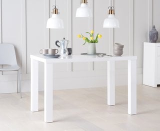 SEATTLE/VANCOUVER WHITE GLOSS 120CM TABLE - RRP £399: LOCATION - C6