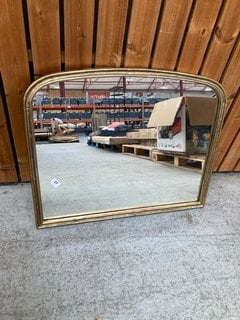 NKUKU ALMORA SMALL ARCH WALL MIRROR IN ANTIQUE BRASS FRAME - RRP £325: LOCATION - B3