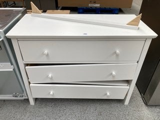 JOHN LEWIS & PARTNERS WILTON 3 DRAWER CHEST IN WHITE - RRP £258: LOCATION - D2