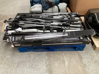 PALLET OF ASSORTED VEHICLE ROOF BARS AND BIKE CARRIERS TO INCLUDE WINGBAR EVO 135 ROOF BAR SET: LOCATION - C2