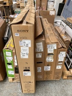 (COLLECTION ONLY) PALLET OF ASSORTED TV'S - PCBS REMOVED SPARES AND REPAIRS ONLY : MODELS TO INCLUDE SONY BRAVIA XR 75" TV XR-75X90L: LOCATION - D3