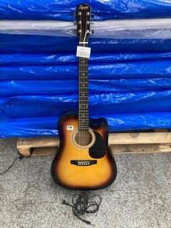 SQUIER BY FENDER ELECTRO ACOUSTIC GUITAR IN OMBRE WOOD FINISH: LOCATION - B5