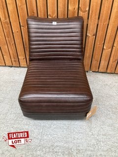 NKUKU NAVYA LEATHER CHAIR IN CHOCOLATE BROWN LEATHER - RRP £895: LOCATION - B3