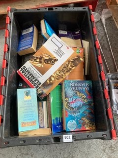 QTY OF ASSORTED BOOKS (TOTE BOX NOT INCLUDED): LOCATION - B6