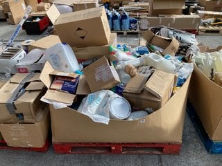 (COLLECTION ONLY) PALLET OF ASSORTED ITEMS TO INCLUDE TURTLE WAX FRESH CLEAN ALL SURFACE CLEANER AND SANDOLIN HEAVY DUTY VARNISH (PLEASE NOTE: 18+YEARS ONLY. ID MAY BE REQUIRED): LOCATION - B6