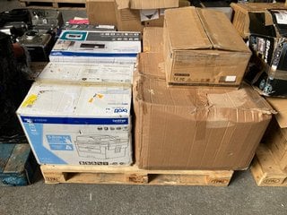 PALLET OF ASSORTED HOME OFFICE PRINTERS TO INCLUDE BROTHER PROFESSIONAL A3 MULTIFUNCTION INKJET PRINTER: LOCATION - B6 (KERBSIDE PALLET DELIVERY)