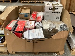 PALLET OF ASSORTED SMALL KITCHEN APPLIANCES TO INCLUDE KARCHER HD 4 10X CLASSIC HIGH PRESSURE CLEANER: LOCATION - A6 (KERBSIDE PALLET DELIVERY)