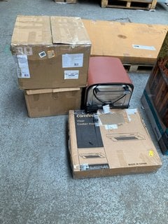 QTY OF ASSORTED ITEMS TO INCLUDE NINJA WOODFIRE ELECTRIC OUTDOOR MULTI OVEN/SMOKER IN BRICK RED AND STAINLESS STEEL: LOCATION - C3