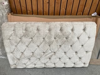 BAYSWATER FLOOR STANDING KING SIZE HEADBOARD IN SILVER FABRIC: LOCATION - D3