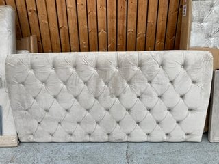 SPLIT HOTEL SUPER KING SIZE HEADBOARD IN GREY FABRIC: LOCATION - D3