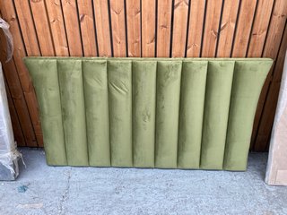 HOTEL HEIGHT SPLIT STYLE KING SIZE HEADBOARD IN DUTCH GREEN FABRIC: LOCATION - A7