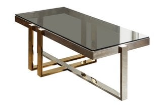 NEXUS GOLD AND SILVER COFFEE TABLE - RRP £796: LOCATION - A7