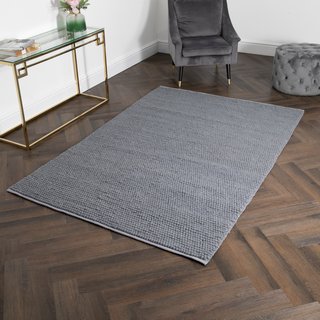 GREY BUBBLE LARGE WOOL RUG (160 X 230CM) - RRP £600: LOCATION - A7