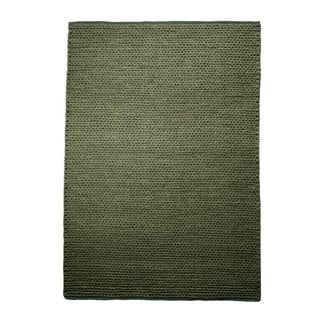 GREEN KNITTED LARGE WOOL RUG (160 X 230CM) - RRP £524: LOCATION - A7