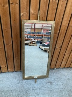 NKUKU VISALA SWIVEL WALL MIRROR IN ANTIQUE BRASS FRAME - RRP £295: LOCATION - B3