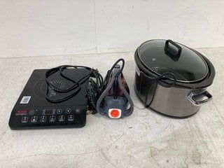 3 X ASSORTED APPLIANCES TO INCLUDE TEFAL EVERYDAY INDUCTION HOB: LOCATION - BR4