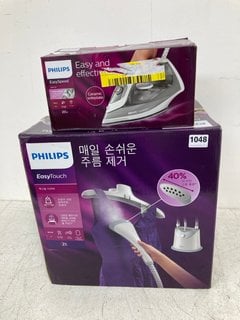 PHILIPS EASY TOUCH GARMENT STEAMER TO INCLUDE PHILIPS EASY SPEED STEAM IRON: LOCATION - BR4