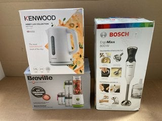 3 X ASSORTED APPLIANCES TO INCLUDE BREVILLE BLEND ACTIVE COLOUR MIX BLENDER: LOCATION - BR5